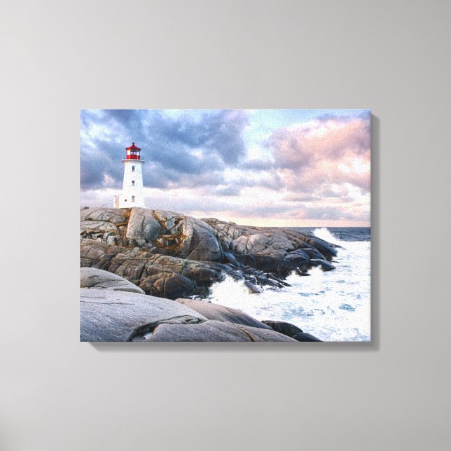 Peggy's Cove Lighthouse Leinwanddruck (Vorderseite)