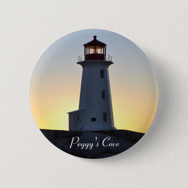 Peggy's Cove Lighthouse N.S. Button Button Abzeich (Vorderseite)