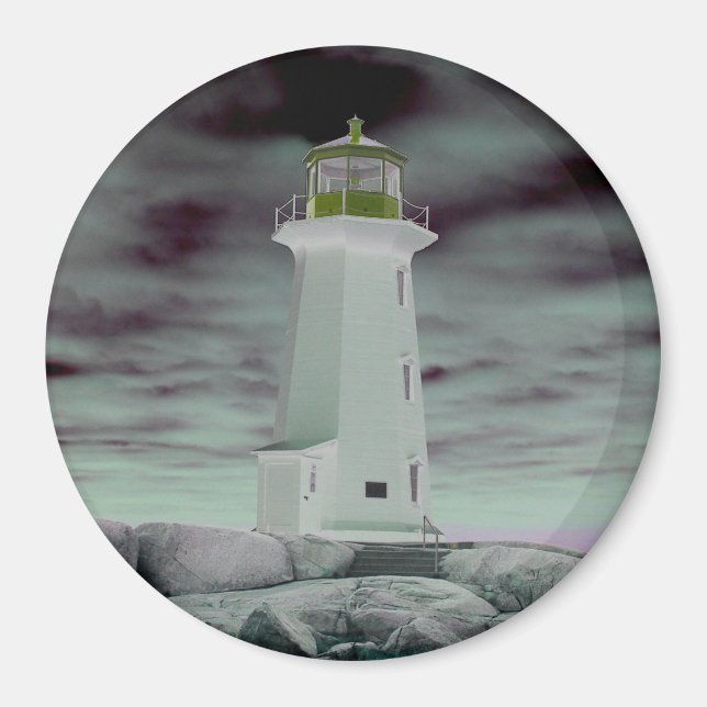 Peggy's Cove Lighthouse Nova Scotia Kühlschrankmag Magnet (Vorne)