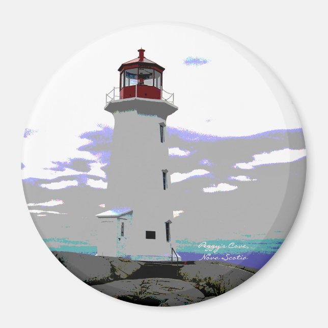 Peggy's Cove Lighthouse Nova Scotia Kühlschrankmag Magnet (Vorne)