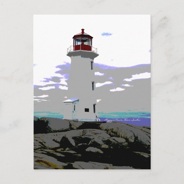 Peggy's Cove Lighthouse Nova Scotia Postkarte (Vorderseite)