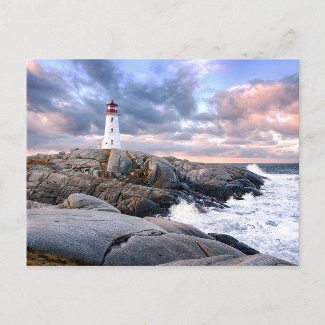 Peggy's Cove Lighthouse Postkarte (Vorderseite)