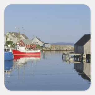 Peggy's Cove, Nova Scotia, Kanada Quadratischer Aufkleber
