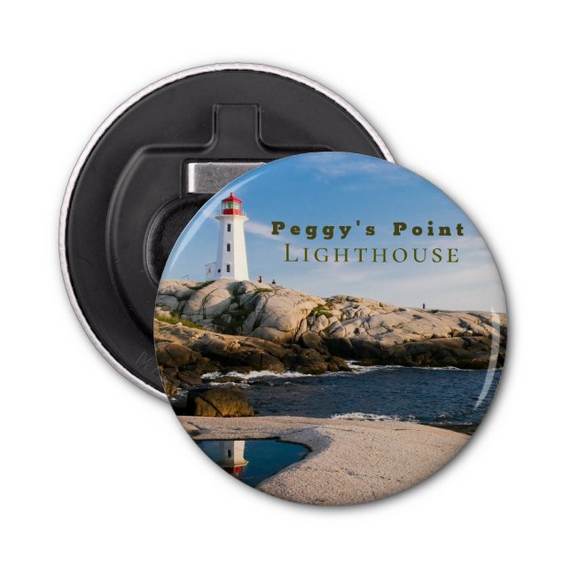 Peggys Point Lighthouse Atlantic Canada Flaschenöffner (Vorderseite)