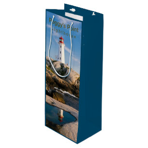 Peggys Point Lighthouse Atlantic Canada Geschenktüte Für Weinflaschen