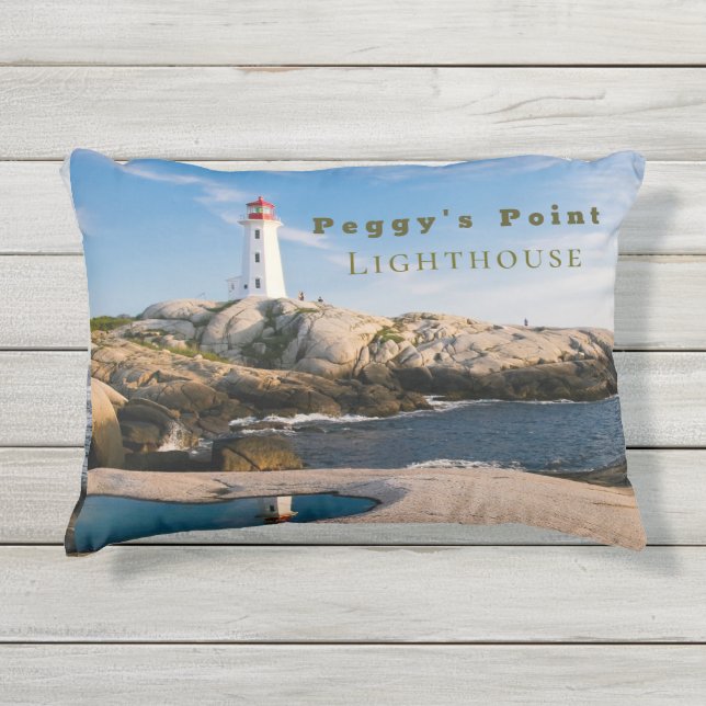 Peggys Point Lighthouse Atlantic Canada Kissen Für Draußen (Vorderseite)