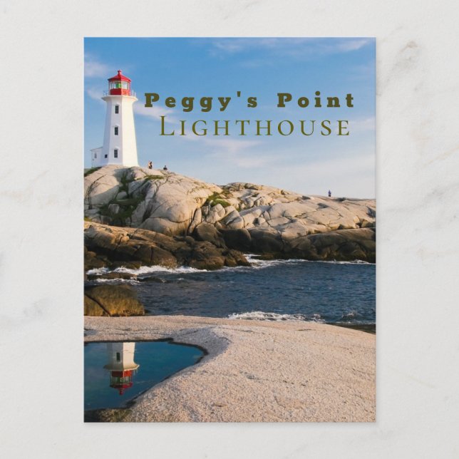 Peggys Point Lighthouse Atlantic Canada Postkarte (Vorderseite)
