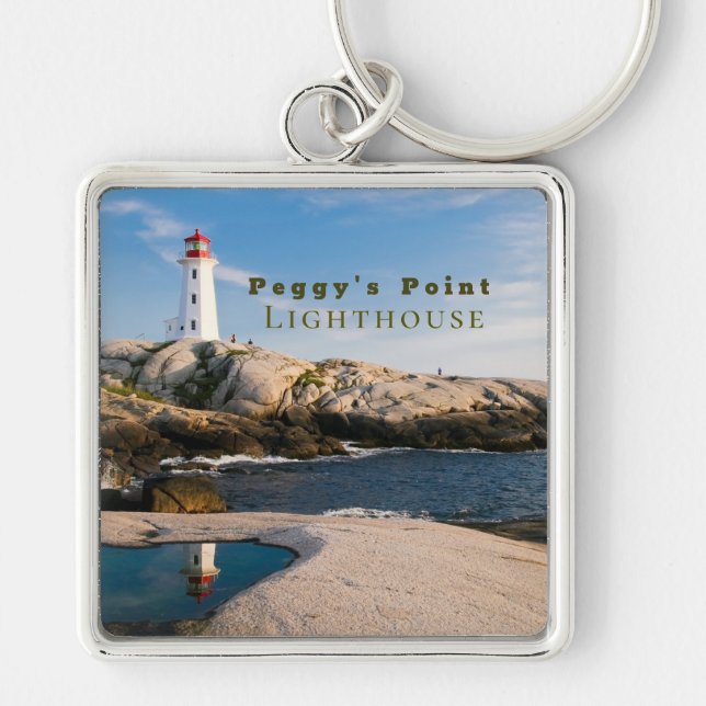 Peggys Point Lighthouse Atlantic Canada Schlüsselanhänger (Vorne)