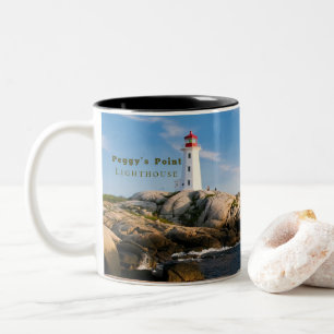 Peggys Point Lighthouse Atlantik Kanada Zweifarbige Tasse