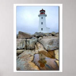 Peggys Point Lighthouse und Reflektion Poster