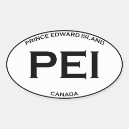 PEI - Prince Edward Island Kanada Ovaler Aufkleber
