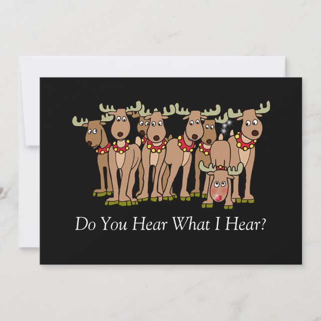 Peinlich Reindeer Passes Gas Christmas Feiertagskarte (Vorderseite)
