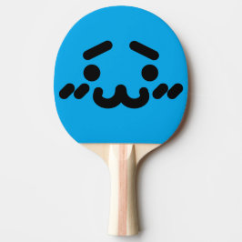 Peinlich Süßes Gesicht Blau Tischtennis Schläger