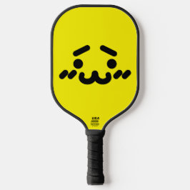 Peinlich Süßes Gesicht Gelb Pickleball Schläger