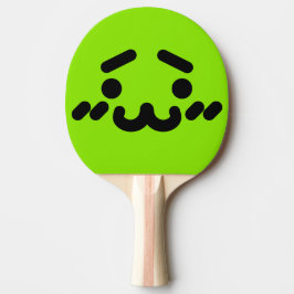 Peinlich süßes Gesicht Grün Tischtennis Schläger