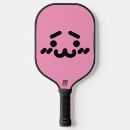 Peinlich süßes Gesicht Hellrosa Pickleball Schläger