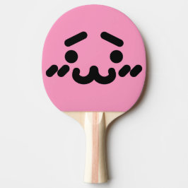 Peinlich süßes Gesicht Hellrosa Ping-Pong-Schläger Tischtennis Schläger