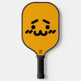 Peinlich Süßes Gesicht Orange Pickleball Schläger