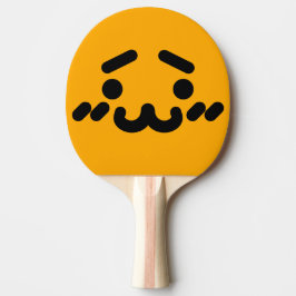 Peinlich süßes Gesicht Orange Tischtennis Schläger