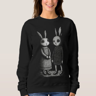 Peinliche gruselige Kaninchen-Hasen beurteilen dic Sweatshirt