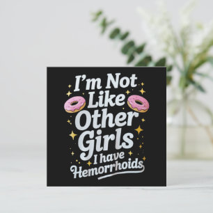 Peinliche Hämorrhoiden Unangemessener Erwachsenen- Einladung