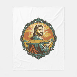 Peinlicher Jesus Stolpert Flache Oberfläche Öffent Fleecedecke