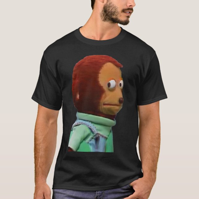 Peinliches Affenpuppet-Meme T-Shirt (Vorderseite)