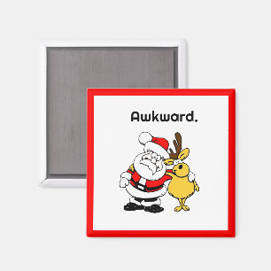 Peinliches Santa-Selfie, lustige Weihnachts-Cartoo Magnet