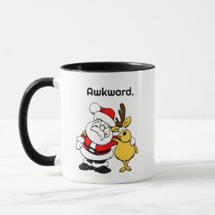 Peinliches Santa-Selfie, lustige Weihnachts-Cartoo Tasse