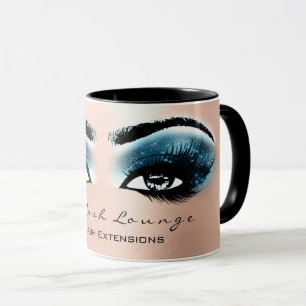 Peitschen-Erweiterungs-Augen-Make-upstudio-blaues Tasse
