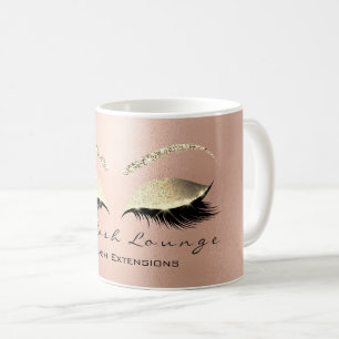 Peitschen-Erweiterungs-Schönheit brüniert rosa Tasse