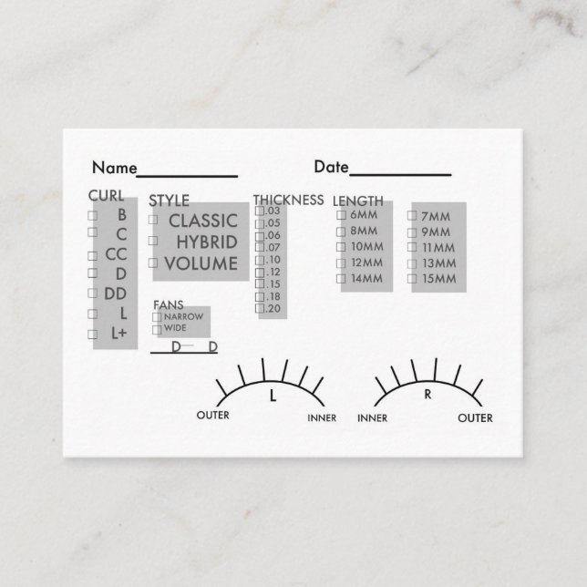 Peitschen-Kunden-Aufzeichnungs-Karte Visitenkarte (Vorderseite)