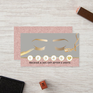 Peitschen-Make-upkünstler-Rosen-Gold-u. Treuekarte
