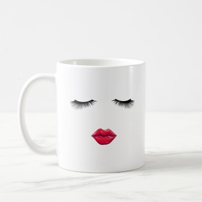 Peitschen und Lippenkaffee-Tasse Kaffeetasse (Links)