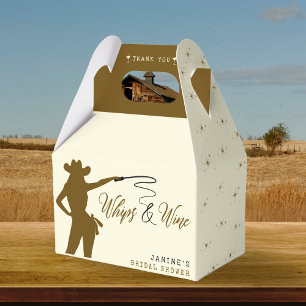Peitschen & Wein Cowgirl Brautparty Geschenkschachtel