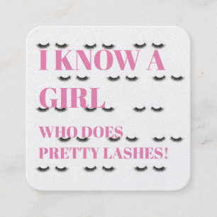 Peitschenempfehlungskarte Quadratische Visitenkarte