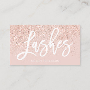 Peitschentypographie-Rosen-GoldGlitter erröten Visitenkarte