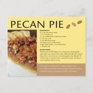 Pekan-Kuchen-Rezept Regionale Küche Postkarte