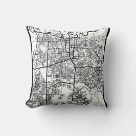 Pekanbaru Indonesia City Map Kissen