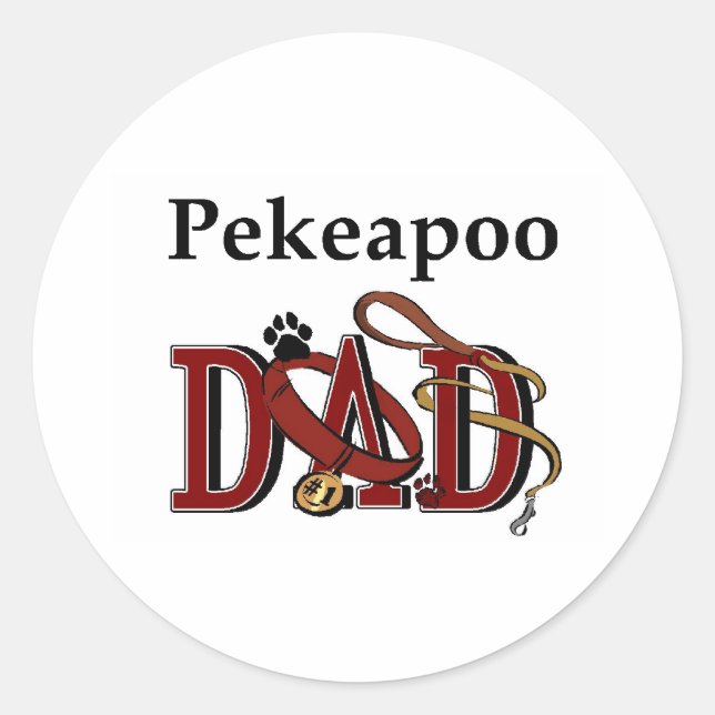 Pekeapoo Vater Sticker (Vorderseite)