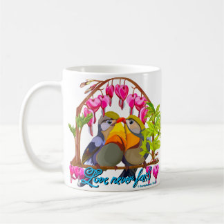 Pekin Robins - Leiothrix Liebe Versage nie Kaffeetasse
