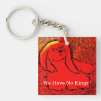 Pekinese Keychain, Square (beidseitig)