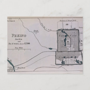 Peking, aus dem Buch "Das Buch des Marco Polo" Postkarte