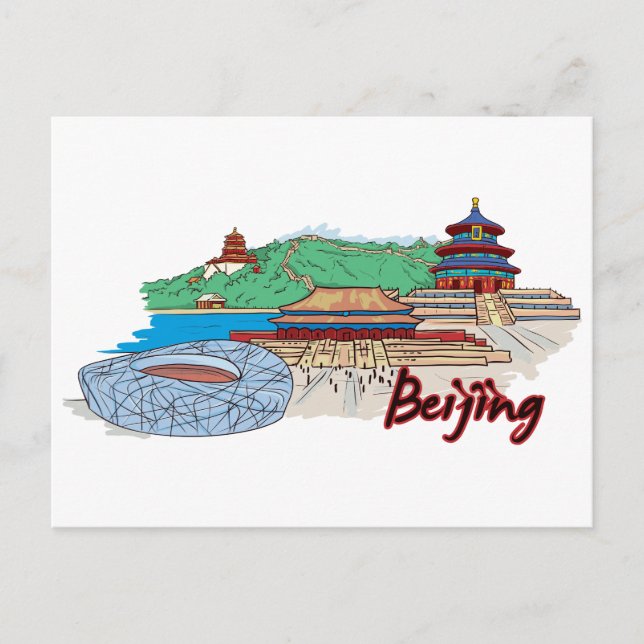 Peking China Berühmte Stadt Postkarte (Vorderseite)