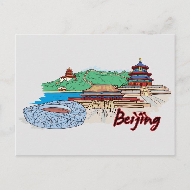 Peking, China Berühmte Stadt Postkarte (Vorderseite)