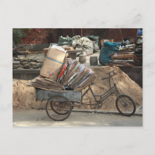 Peking China Fahrrad Postkarte