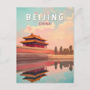 Peking China Illustration Reisen Kunst Vintag Postkarte