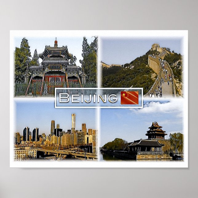 Peking - China - Mosaik - Poster (Vorne)