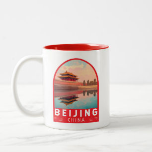 Peking China Reise Kunst Emblem Zweifarbige Tasse