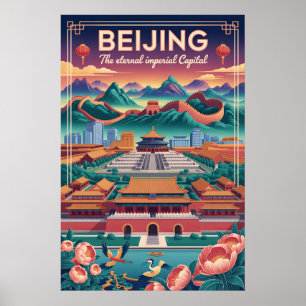 Peking China Retro-Reiseposter Vintage-Kunst Poster